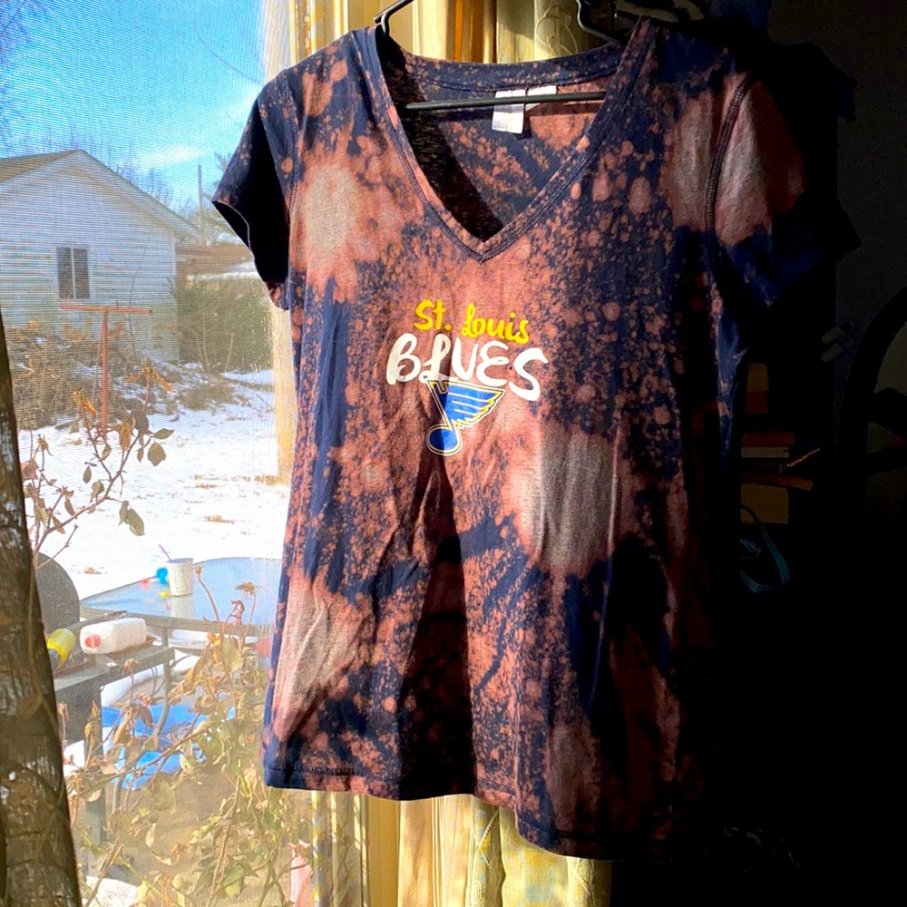 St. Louis blues tie dye tee